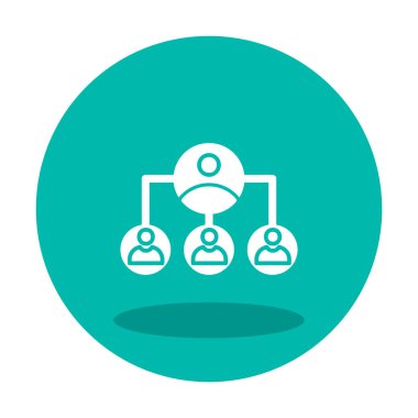 Basit Organizasyon hiyerarşisi simgesi, vektör illüstrasyonu