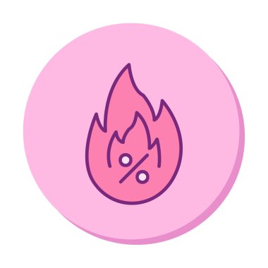 Hot Sale ikon vektör illüstrasyon tasarımı ile basit düz ateş