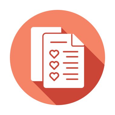 Dilek listesi. Web simgesi basit illüstrasyon 