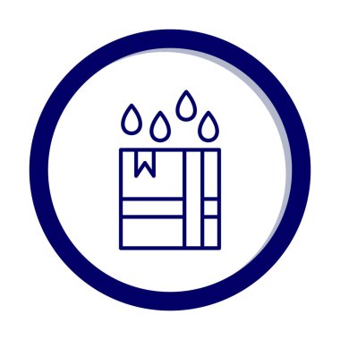 Su geçirmez Parsel simgesinin vektör çizimi  