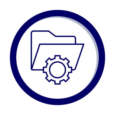 Basit Veri Yönetimi simgesi, vektör illüstrasyonu