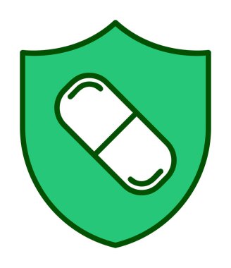 medical shield icon vector illustration 