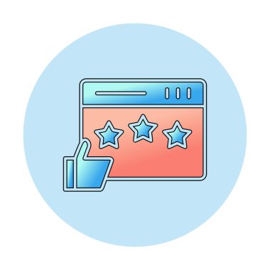 Simge vektör illüstrasyon tasarımını gözden geçir