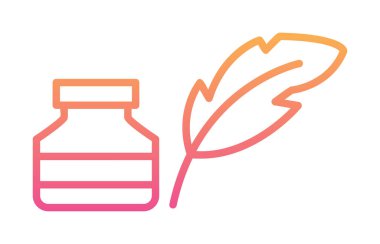 Quill ve Ink vektör simgesi
