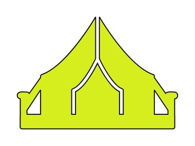 kamp çadırı ikonu vektör illüstrasyonu