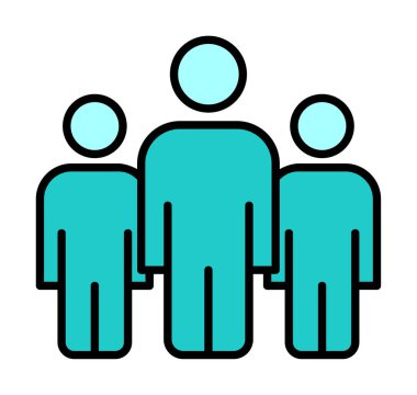 grup insan düz biçim vektör çizimi 