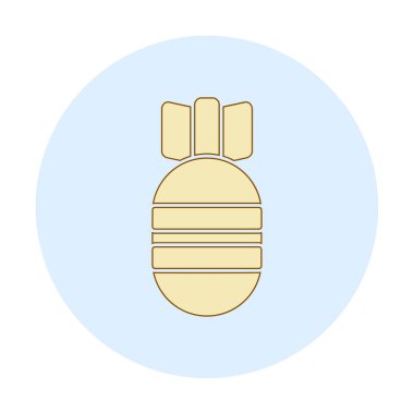 Hava Bombası web simgesi, vektör illüstrasyonu  