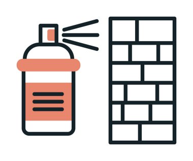 Graffiti web simgesi, vektör illüstrasyonu 