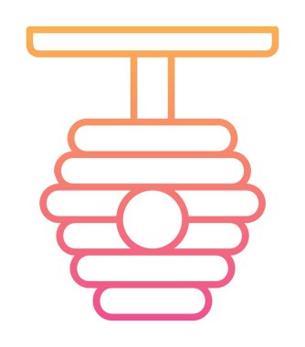 Arı kovanı simgesi vektör illüstrasyonu