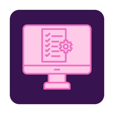 Proje Yönetimi simge vektör çizim