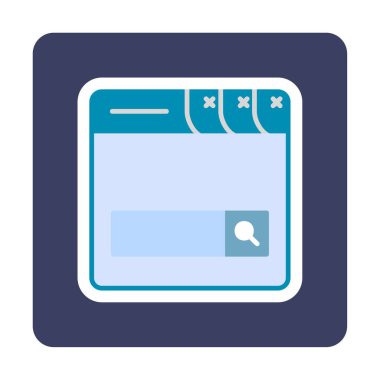 Basit Düz Arama Çubuğu vektör çizimi 