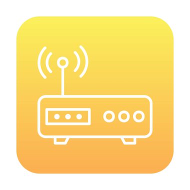 Basit Modem simgesi vektör illüstrasyonu