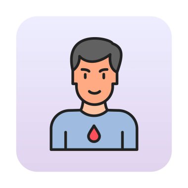 Basit Survivor kişi avatar simgesi, vektör illüstrasyonu