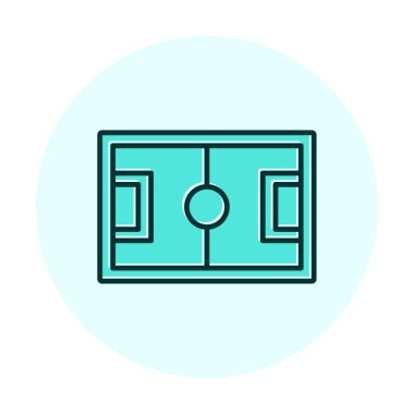 Basit düz futbol ikonu vektör illüstrasyonu