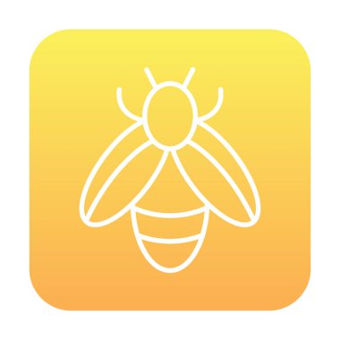 Şirin Arı simgesi, vektör çizim        