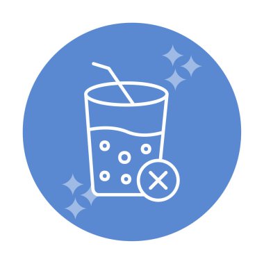 Meyve suyu işareti yok. Web simgesi basit illüstrasyon 