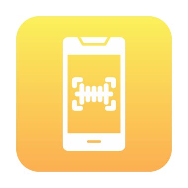 Basit barkod tarayıcı simgesi, vektör illüstrasyonu