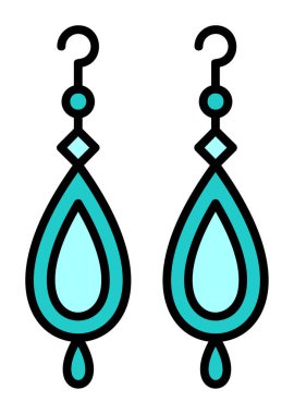 Küpe vektör illüstrasyon tasarımı                   