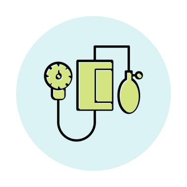 Basit Kan basıncı ölçüm simgesi, vektör illüstrasyonu