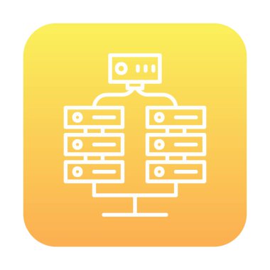 Ağ sunucu simgesinin vektör illüstrasyon tasarımı