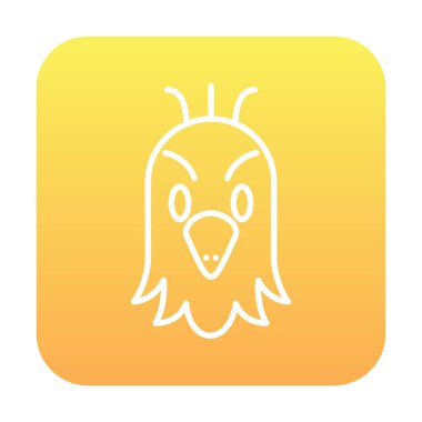 düz papağan baş vektör çizimi