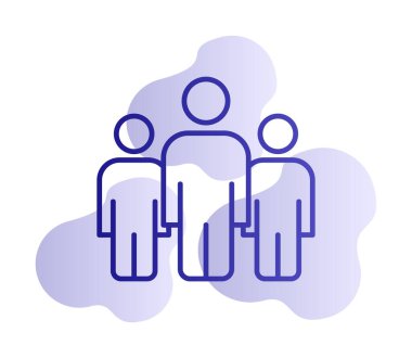 grup insan düz biçim vektör çizimi 