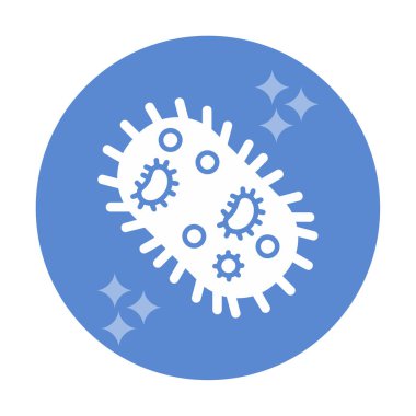 düz mikroorganizma ikon vektör çizimi 