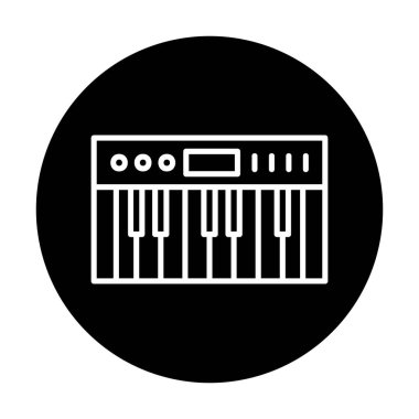 piyano müzik ikonu vektör illüstrasyonu                        