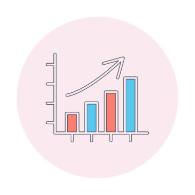 büyüyen grafik, bar grafiği vektör çizimi