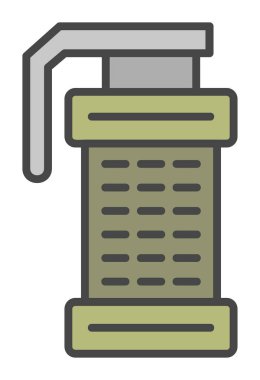 Smoke Grenade web simgesi, vektör illüstrasyonu