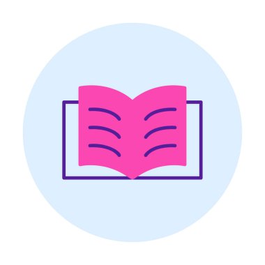 açık kitap simgesi, vektör illüstrasyonu basit tasarım