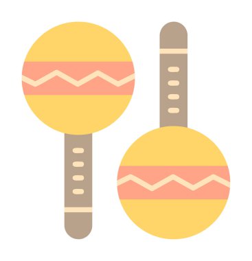 maracas simgesi vektör illüstrasyonu