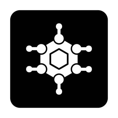 Basit Nanoteknoloji simgesi, vektör illüstrasyonu