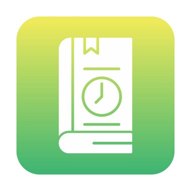 Kitap Zaman Sınırı simgesi, vektör illüstrasyonu 