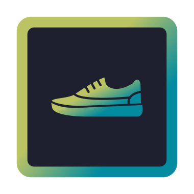 spor ayakkabı ikonu vektör illüstrasyonu 