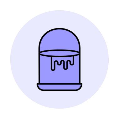 Boya kovası simge vektör çizim