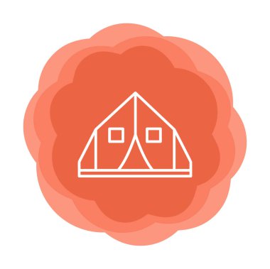 çadır simgesi, vektör çizimi  