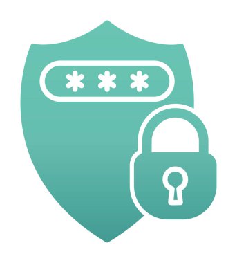 Basit Parola simgesi, vektör illüstrasyonu