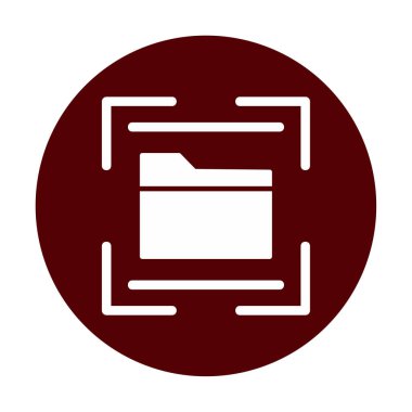 düz Dizin Tarayıcı simgesi vektör illüstrasyon tasarımı