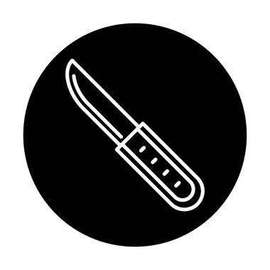 Beyaz arka plan üzerinde izole bıçak simge vektör  