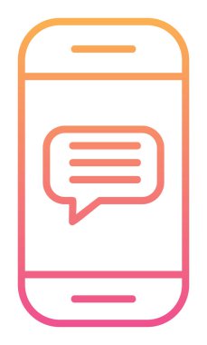 Sohbet ikonu vektör çizimi. Telefon İletisi                          