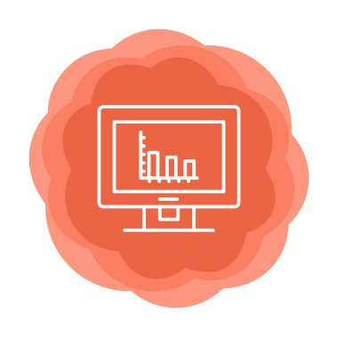 Basit Analitik simge, vektör illüstrasyonu