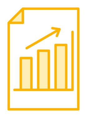 büyüyen grafik, bar grafiği vektör çizimi