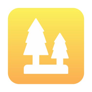 Orman ikonu vektör illüstrasyonu 