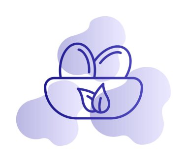 Basit Kuş Yuvası simgesi, vektör illüstrasyonu