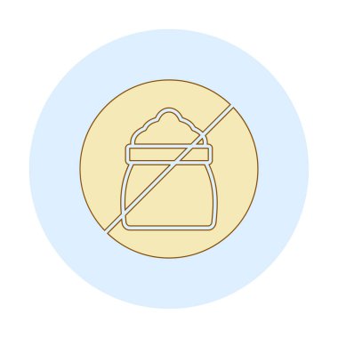 Şeker işareti yok, vektör illüstrasyonu  