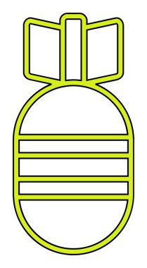Hava Bombası web simgesi, vektör illüstrasyonu  