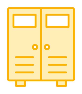 Lockers web simgesi, vektör illüstrasyonu                