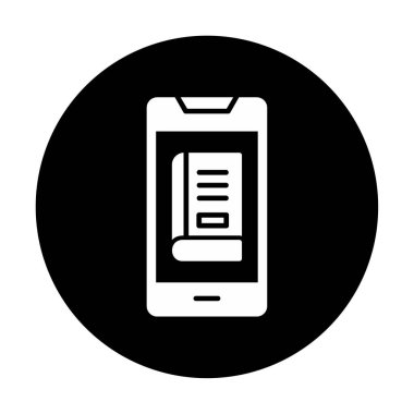 çevrimiçi kitap simgesi, vektör illüstrasyonu 