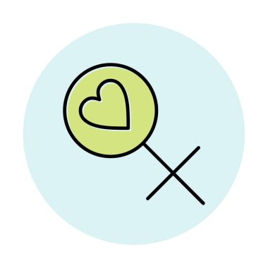 Kadın Sembol ikonu vektör illüstrasyonu